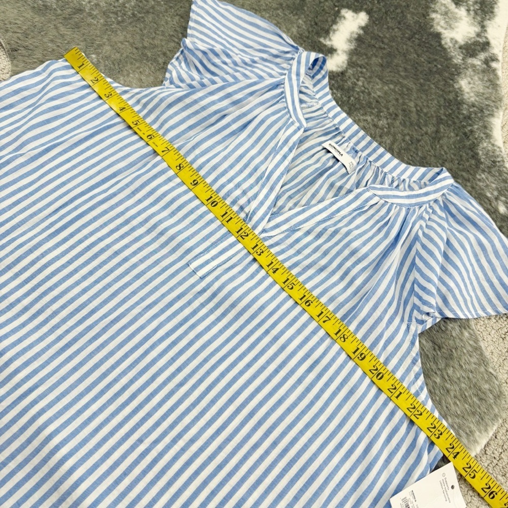 NWT Striped Flutter Sleeve Top XXL - Picture 11 of 11